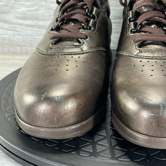 SAS Women's Free Time Bronze Leather Lace Up Comfort Walking Shoes Size 8 - Picture 8 of 11